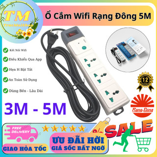 Ổ Cắm Điện Wifi Rạng Đông-Điểu Khiển Bật Tắt-Kết Nối Wifi-Bảo Hành 12 Tháng