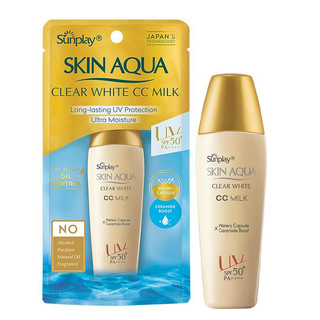 Sữa chống nắng tạo nền trắng mịn Sunplay Skin Aqua Clear White CC Milk SPF50 25g