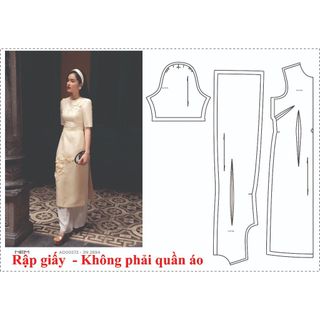 Rập giấy may áo dài tay phồng mã AD06- (BẢN VẼ)