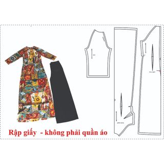 Rập giấy A0 (Bản vẽ) - áo dài cổ kiềng AD27 (BẢN VẼ)
