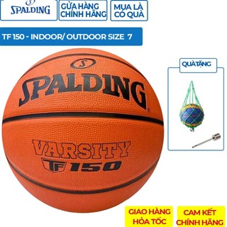 Quả bóng rổ Spalding Varsity TF 150 size 7 (84-421Z) - tặng kim bơm và túi lưới đựng bóng