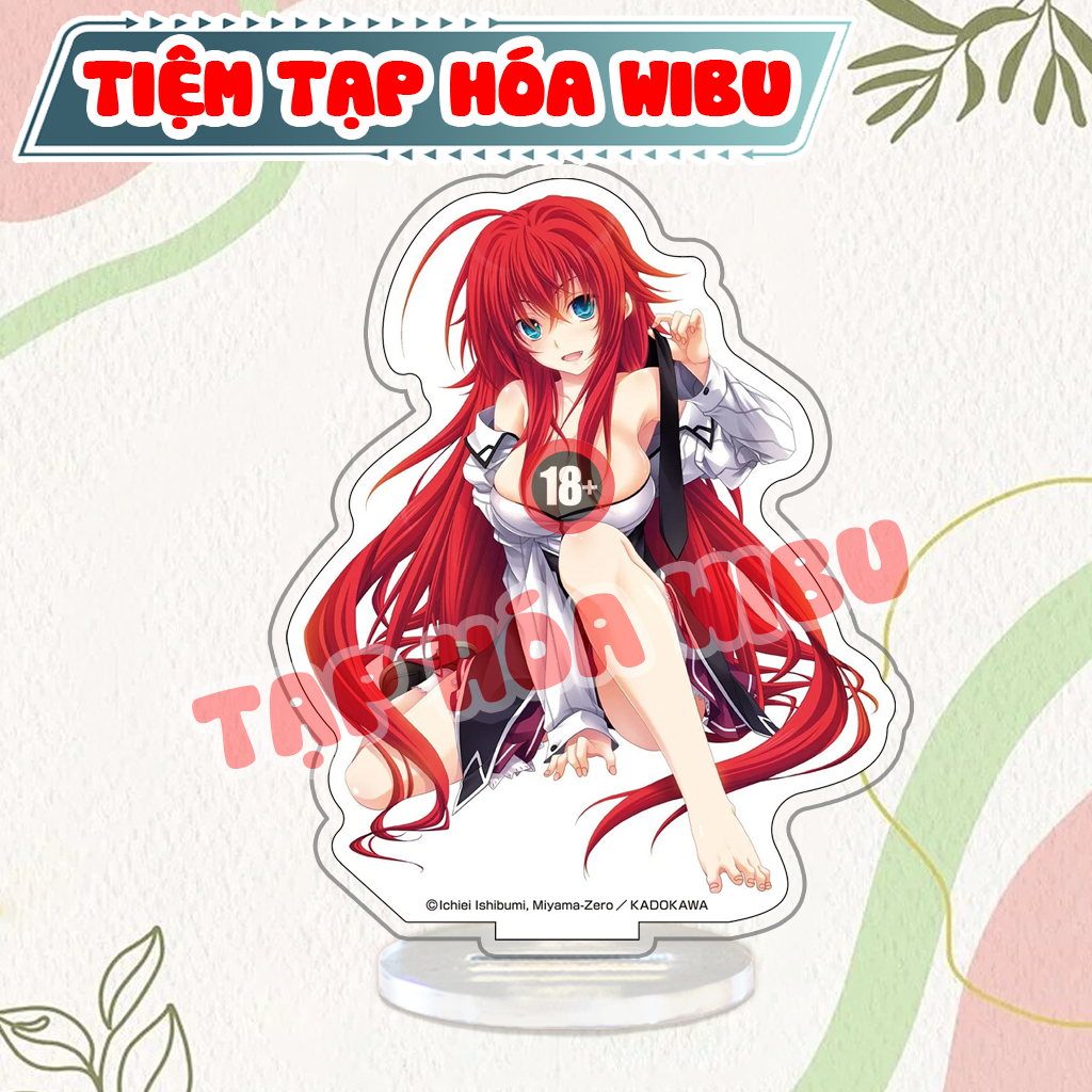 Mô hình Standee Tượng Bằng Acrylic Highschool Dxd Rias Gremory Himejima Akeno Rossweisse Xenovia Qua