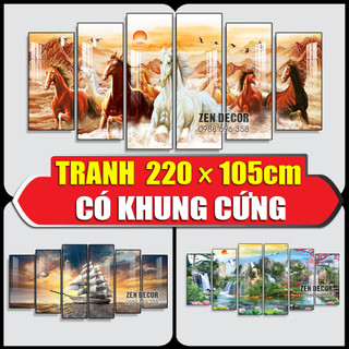 SIÊU TO CÓ KHUNG. Tranh tráng gương treo phòng khách, phòng họp, phòng làm việc