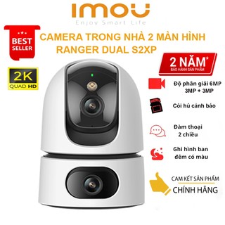 Camera Imou Trong Nhà RANGER DUAL S2XP 6MP 2 Ống Kính 2 Tầm Nhìn, Quay 360 Độ, Đàm thoại 2 Chiều, Còi Hú ...- BH 2 Năm