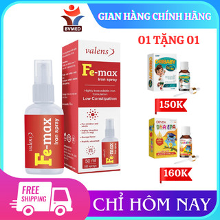 Valens Fe-Max Iron Spray phòng ngừa thiếu máu do thiếu sắt 50ml