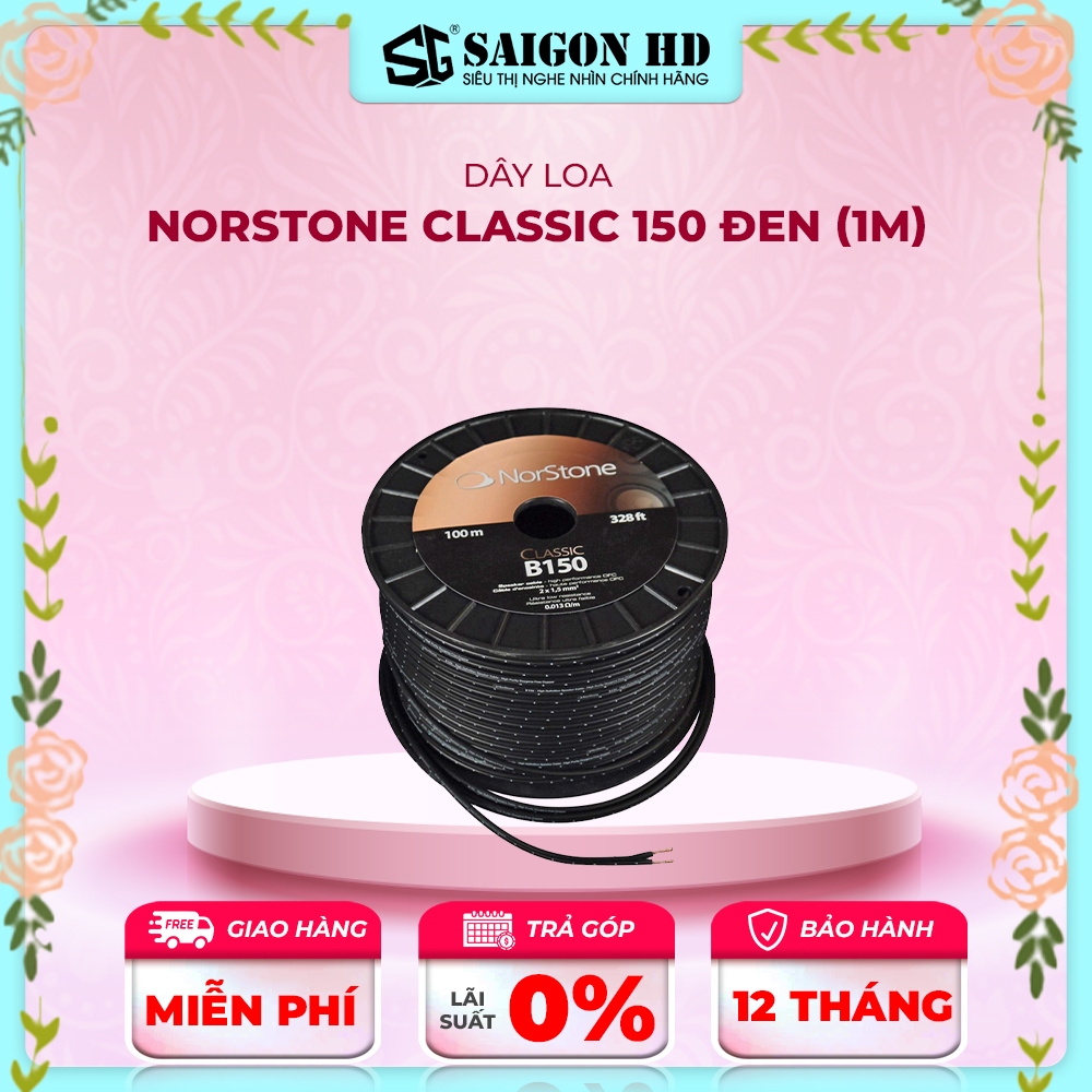 Cáp Norstone Classic 150 Black Speaker Cable ( 1 Mét) - Hàng Chính Hãng, Bảo Hành 3 Tháng