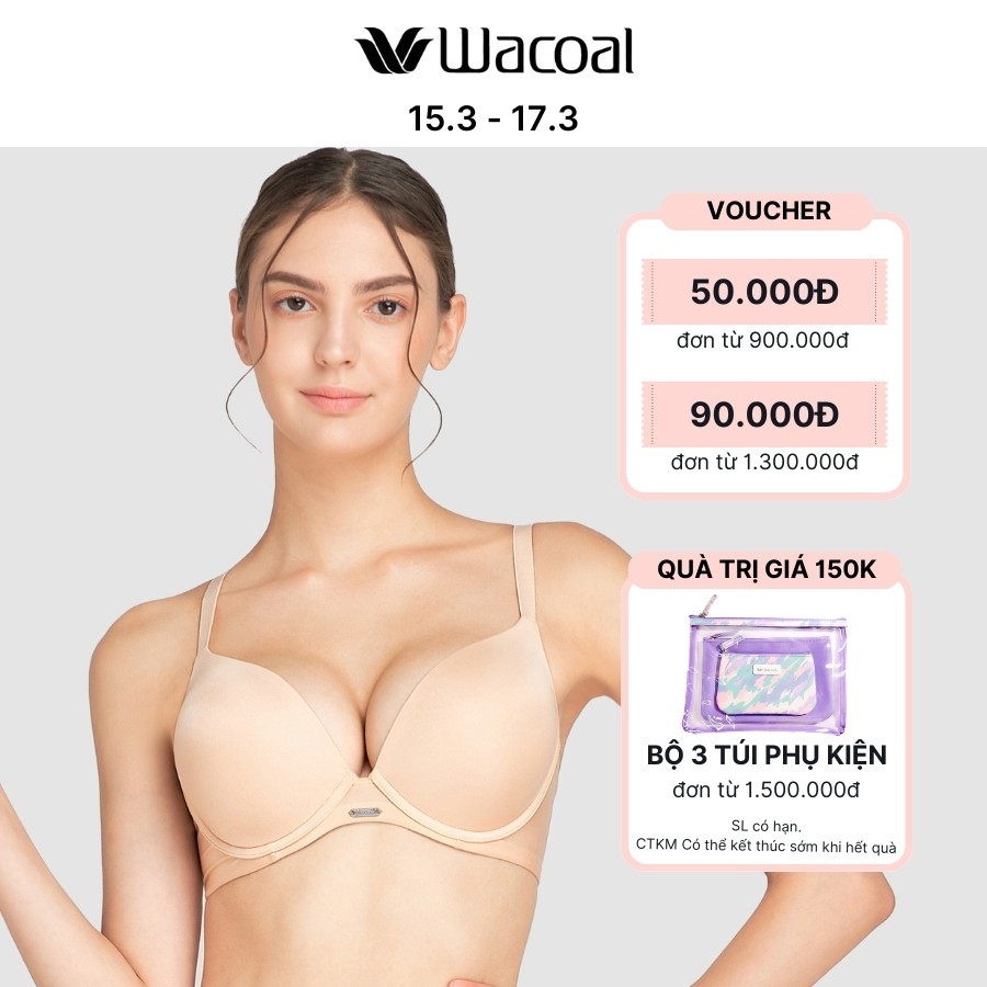 Áo lót có gọng, nâng vừa, mút đúc dày 3cm Wacoal IIB5395 - IB5395