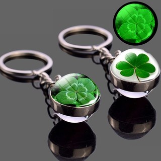 Móc khoá cỏ bốn lá may mắn