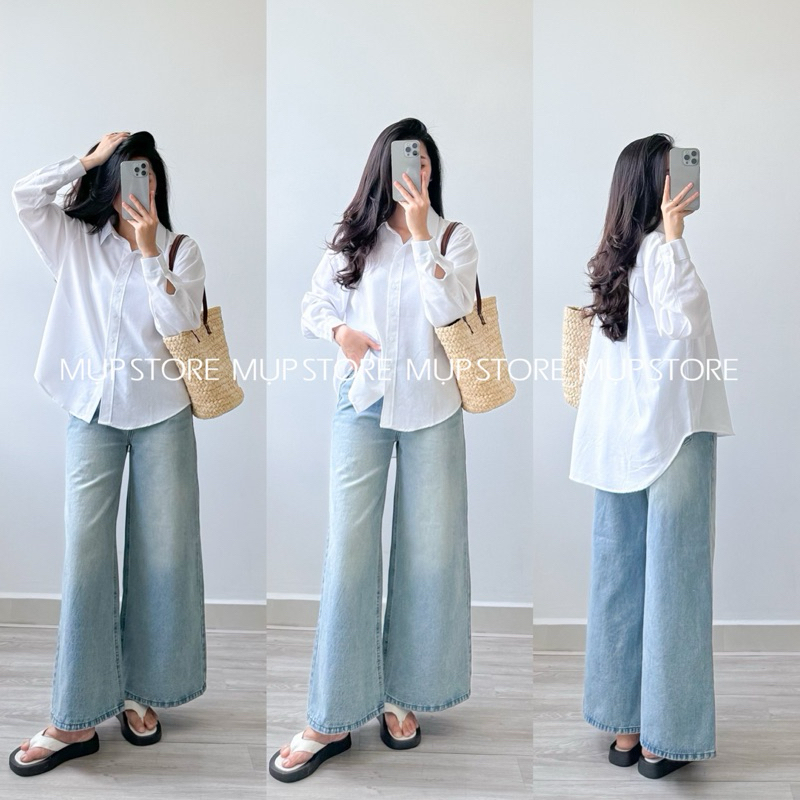 Quần Jeans Ống Suông Basic Đi Làm Đi Học Mụp Store