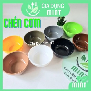 Combo 10 Chén Cơm nhựa PP cao cấp , Bộ Chén tròn nhựa ăn cơm tiện lợi