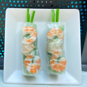 Mô hình gỏi cuốn tôm thịt + nước mắm ( 100% Nhựa)- FICLAY