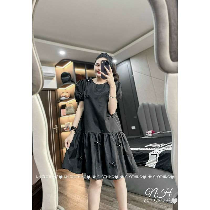 Váy suông đuôi cá đính nơ đá