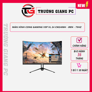 Màn hình cong VSP 24 inch VL24 CM2406H VA/FHD/75Hz – BLACK