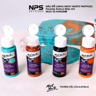MÀU ĐỔ LOANG MONT MARTE THEO CHỦ ĐỀ - Pouring Acrylic 60ml 4pc
