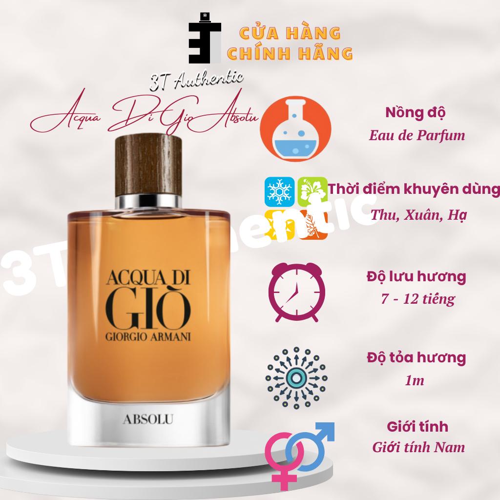 Nước hoa Acqua Di Gio Absolu 10ml nam chính hãng auth