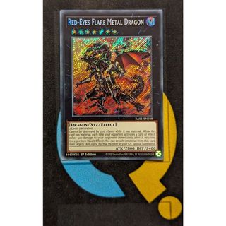 ra01 Lá bài thẻ bài Yugioh Red Eyes Flare Metal Dragon - super ultra secret Rare - Tặng bọc bài nhựa bảo quản