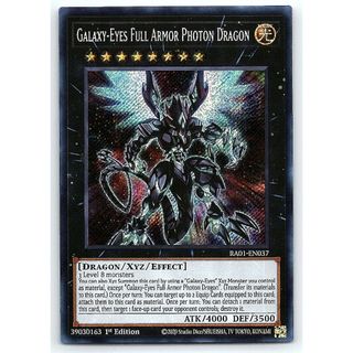 ra01 Lá bài yugioh Rồng Giáp trụ Ánh sáng - Galaxy Eyes Full Armor Photon Dragon - super ultra rare secret