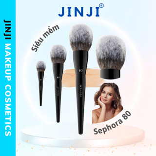  Cọ phấn phủ Sephora 80 lông mềm bám phấn chuyên dành cho makeup chuyên nghiệp JINJI 