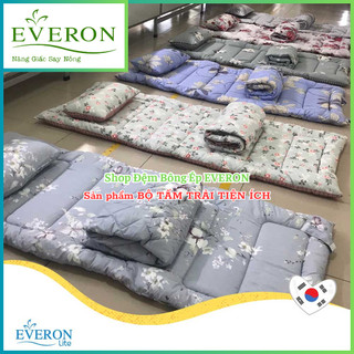 Bộ tấm trải tiện ích, đệm ngủ văn phòng, topper everon chính hãng - vải 100% polyester - kích thước 80x195 cm