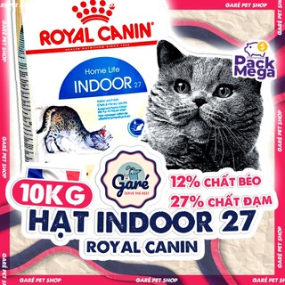 10kg Hạt mèo Indoor 27 Royal Canin Mèo trên 12 tháng tuổi nuôi trong nhà ít vận động nhập Pháp Garé