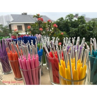 [Bông bán len] Kim móc len kim loại cán dẻo