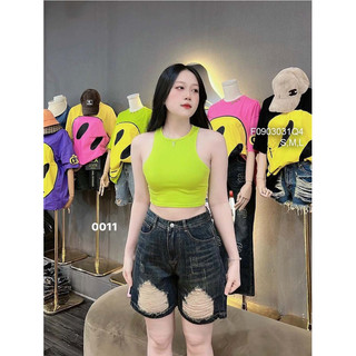 Quần short jean ngố rách 2 bên đùi, quần jean ngố nữ viens store