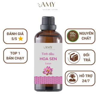 Tinh dầu hoa sen nguyên chất thiên nhiên 100ml thơm phòng phun sương làm nến thơm đuỗi muỗi