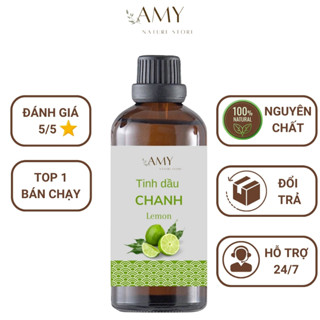 Tinh dầu chanh nguyên chất thiên nhiên 100ml xông thơm phòng làm nến thơm phun sương khử mùi