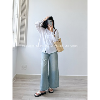 Quần Jeans Ống Suông Basic Đi Làm Đi Học Mụp Store