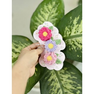 Kẹp tóc hoa len xinh