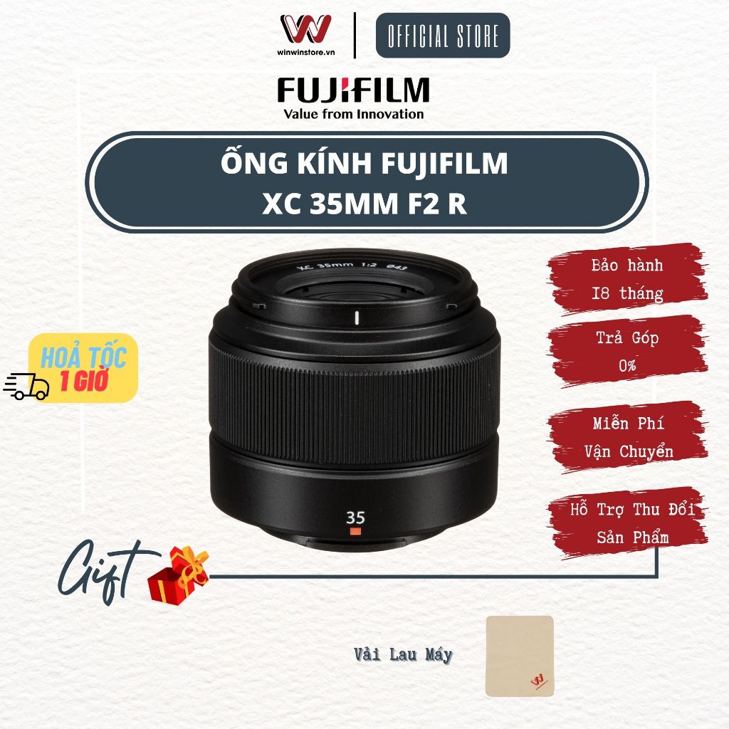 Ống kính Fujifilm XC35mm l XC35 l XC 35mm F2 R - Hàng chính hãng