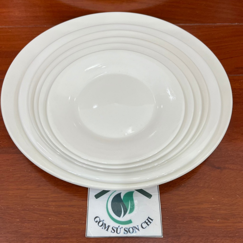 DĨA CẠN TRÒN TRẮNG THÔ lẻ món (Có 4 size: Dĩa size 6, size 7, size 8, size 9)
