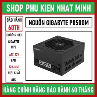 Nguồn gigabyte gp- p750gm - p850gm 850w 80plus gold full modular hàng chính hãng bảo hành 60 tháng