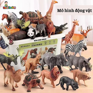 Bộ đồ chơi mô hình động vật 51 chi tiết kèm hộp - đồ chơi trí tuệ quà tặng cho bé