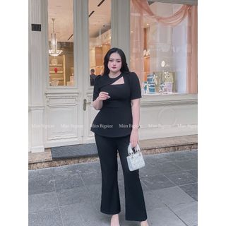 Áo peplum đáp chéo cut out vạt chéo bigsize A68