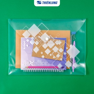  Combo 5 Bìa nút F4 Flexoffice Thiên Long FO-CBF01 bìa đựng tài liệu hồ sơ báo cáo độ bền cao đựng tối đa 125 tờ F4 