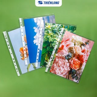 Combo 100 Bìa lỗ Thiên Long Flexoffice trong suốt, đường hàn đẹp mắt, lưu trữ tài liệu văn phòng học sinh FO-CS02