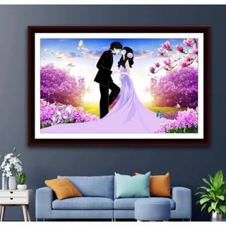 Tranh đính đá Tình yêu vĩnh cửu VS416 (75x53cm) - chưa đính đá