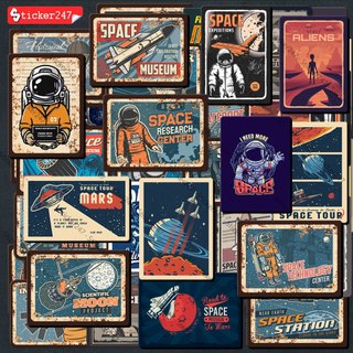 Sticker Vintage Retro Space Galaxy Vũ trụ 🌈𝑭𝒓𝒆𝒆𝒔𝒉𝒊𝒑 chống nước, sticker dán laptop, đàn, mũ bảo hiểm, vali - R13
