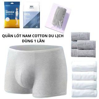 [Lẻ 1] Quần lót cotton nam dùng 1 lần tiện lợi khi đi du lịch, công tác