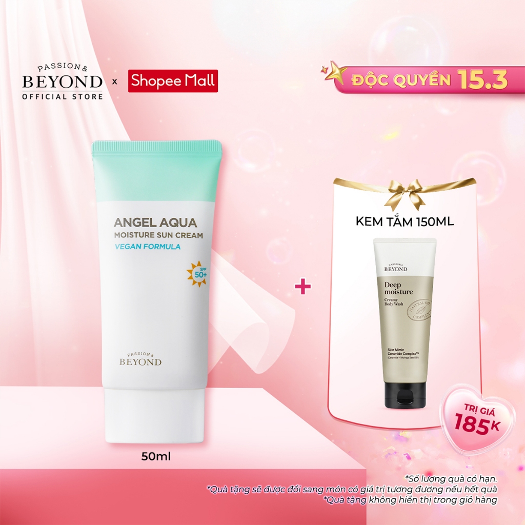 Kem chống nắng giúp hạ nhiệt Angel Aqua Moisture Sun Cream BEYOND SPF 50+/PA++ 50ml