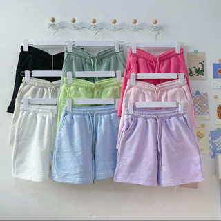 Quần short đùi nữ màu trơn chất nỉ cotton(Lót bông)