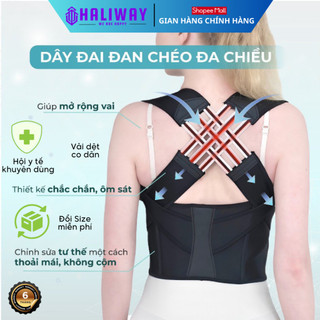 Đai Chống Gù Lưng Cao Cấp HALIWAY, Hỗ Trợ Định Hình Cột Sống, Cong Vẹo Cột Sống (ĐCG2)