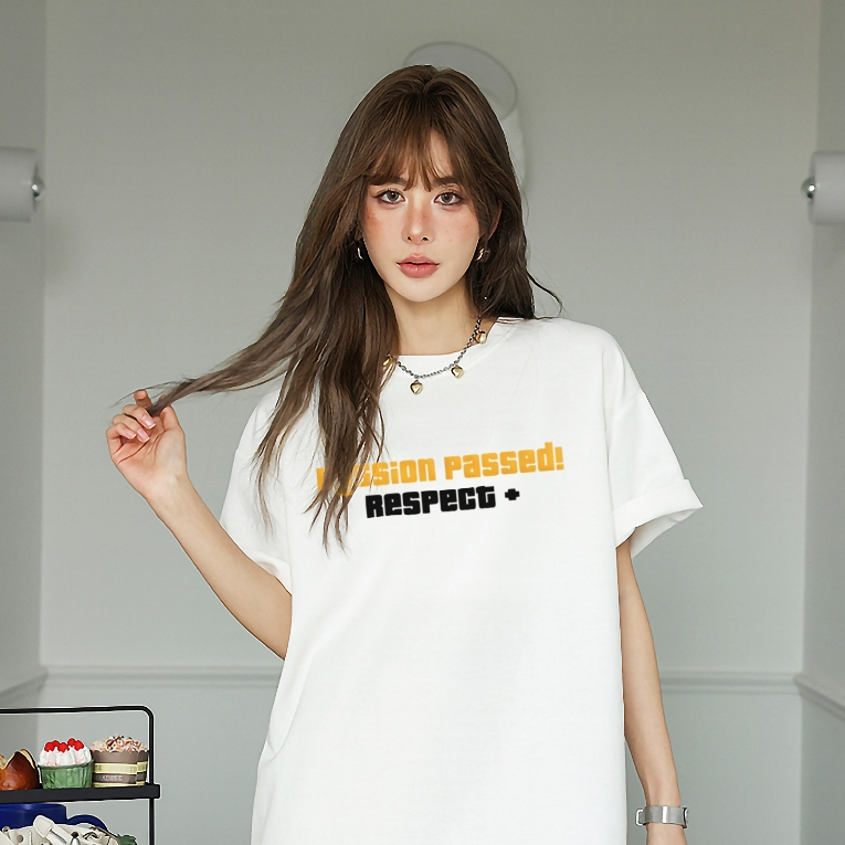 Áo phông Gamer #20 : Mision passed respect by The Runaway form xuông Unisex Cotton 100% Nhiều màu cho nam nữ