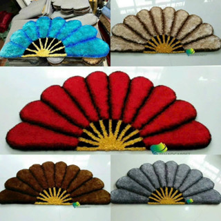  THẢM CHÙI CHÂN LEN HÌNH QUẠT CAO CẤP 