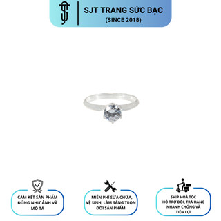 Nhẫn nữ style vintage đá tròn