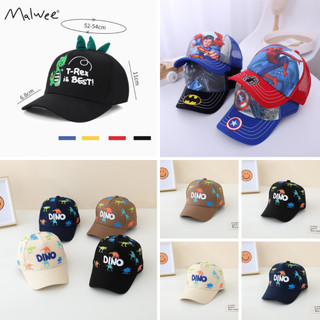Mũ lưỡi trai Marvel, khủng long Malwee thời trang cho trẻ em từ 2-8 tuổi PK238/PK376