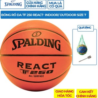 Quả bóng rổ da spalding react tf 250 all surface- indoor/outdoor size 7