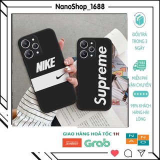 Ốp lưng iphone nhựa tpu dẻo viền vuông, in chữ superme - nike ip 7plus,8plus,x,xs,xsmax,11,12,13,14,pro,promax