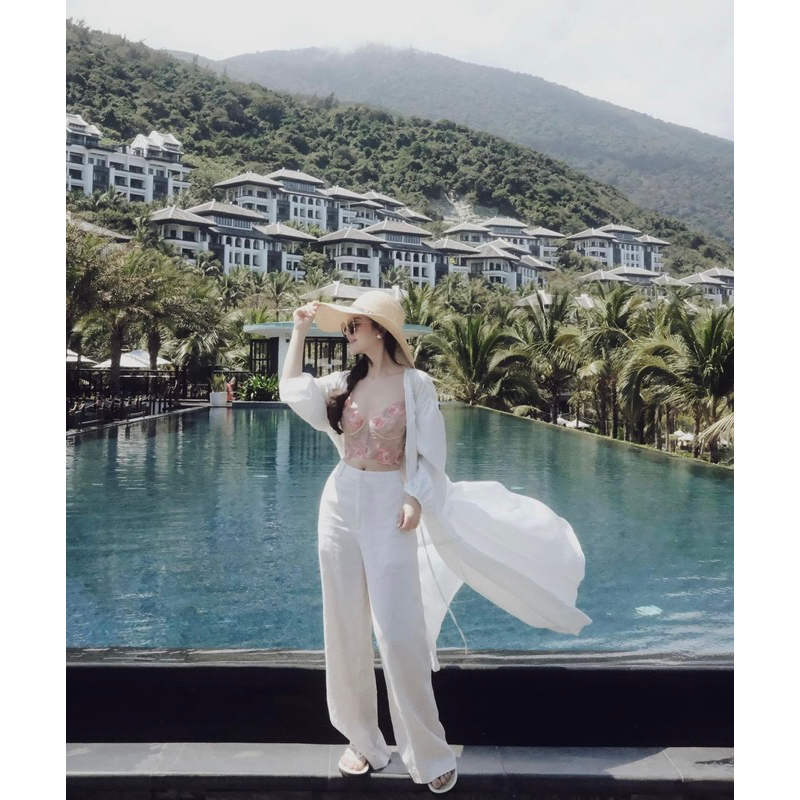 QUẦN LINEN LƯNG CAO ỐNG RỘNG DÁNG XUÔNG DÀI 101 CM SIÊU ĐẸP PHONG CÁCH BASIC | BigBuy360 - bigbuy360.vn